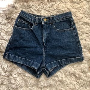 AA Super High Waisted Denim Shorts